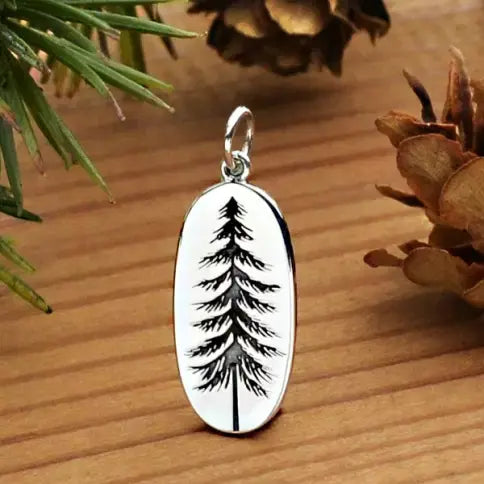 Sterling Silver Pine Tree Charm