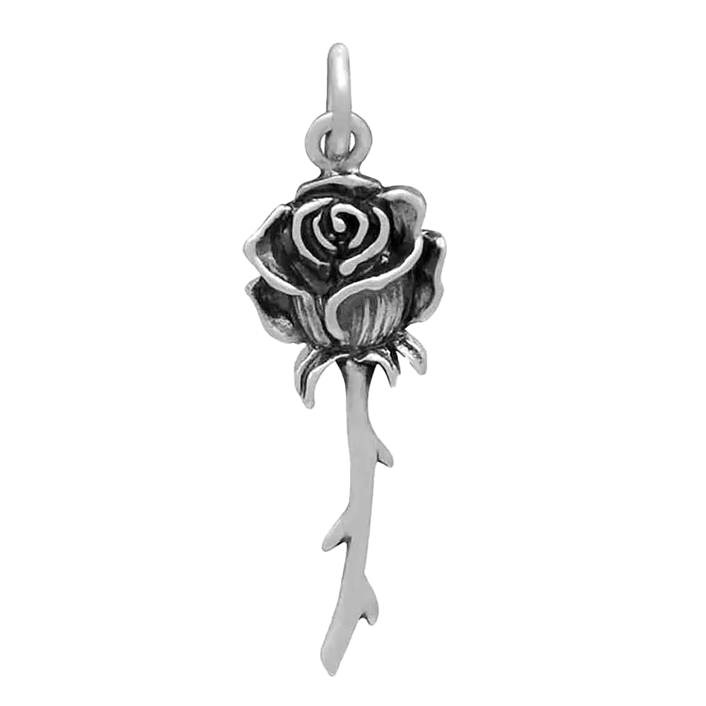 Sterling Silver Rose Thorn Charm
