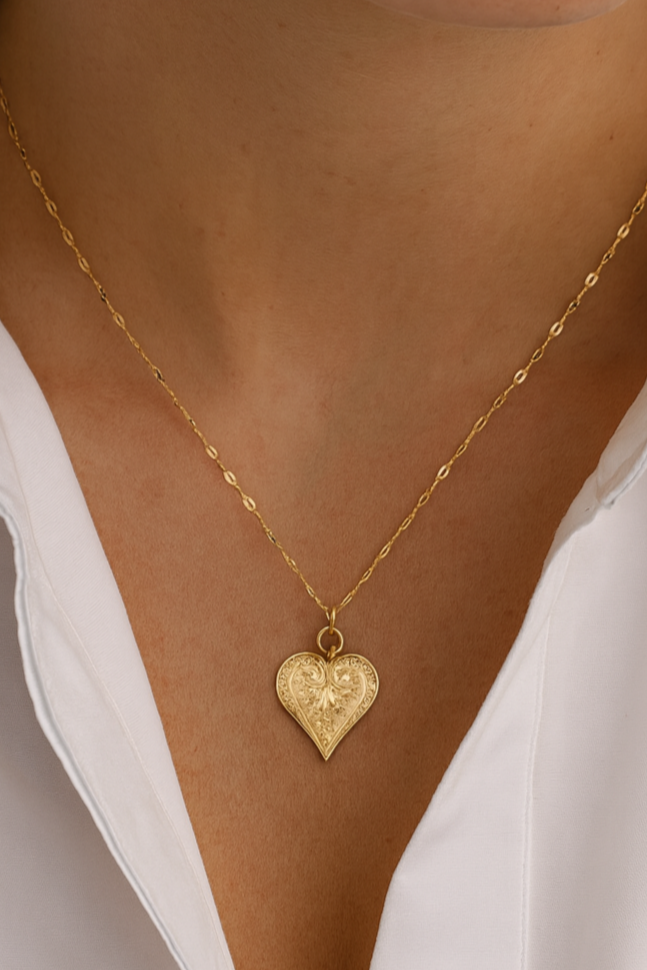 Vintage Whisper Heart Necklace