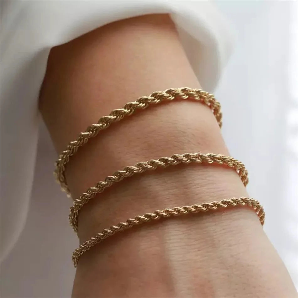 Bold Rope Bracelet (Twisted Rope Chain)