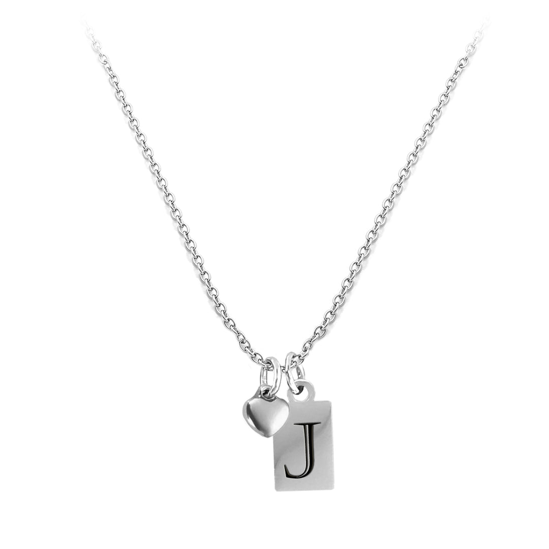 PERSONALIZED GOLD INITIAL KEY PENDANT NECKLACE SilverStella