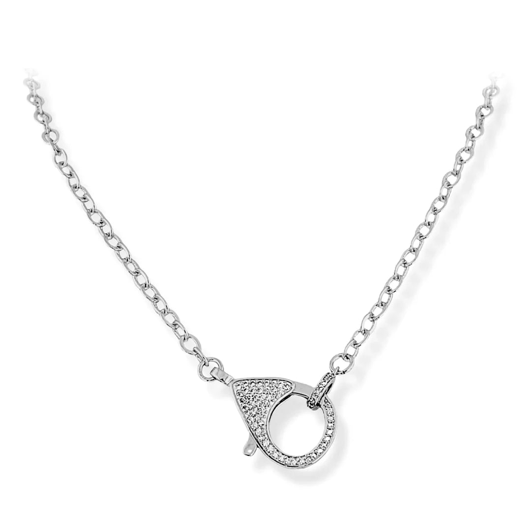 Jules Pave Carabiner Necklace