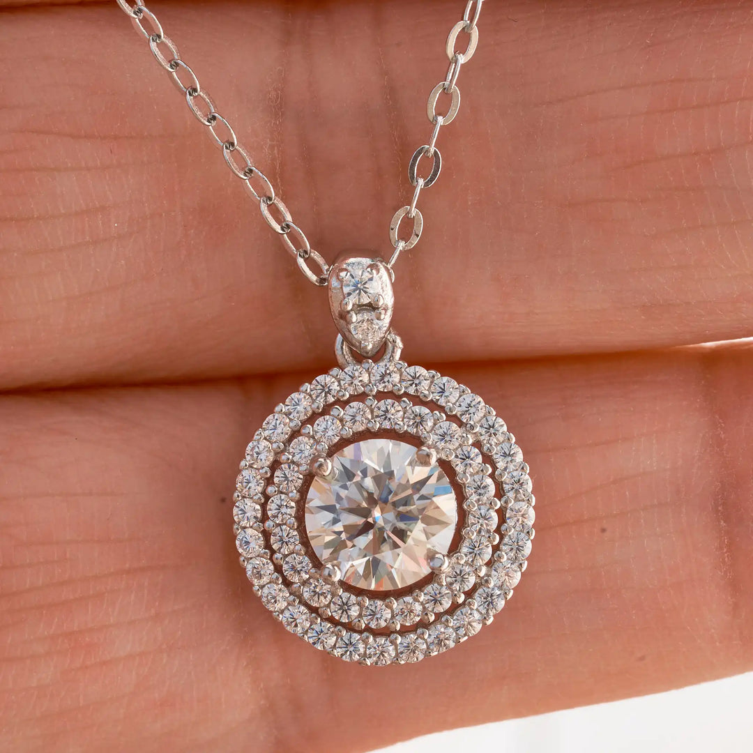 Solitaire Drop Necklace (Moissanite)