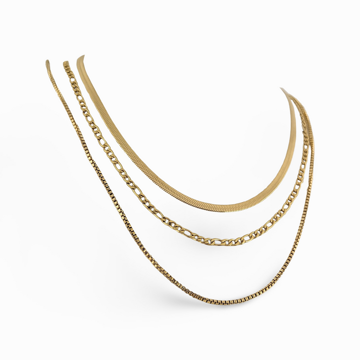 Cora-Layered Herringbone Necklace
