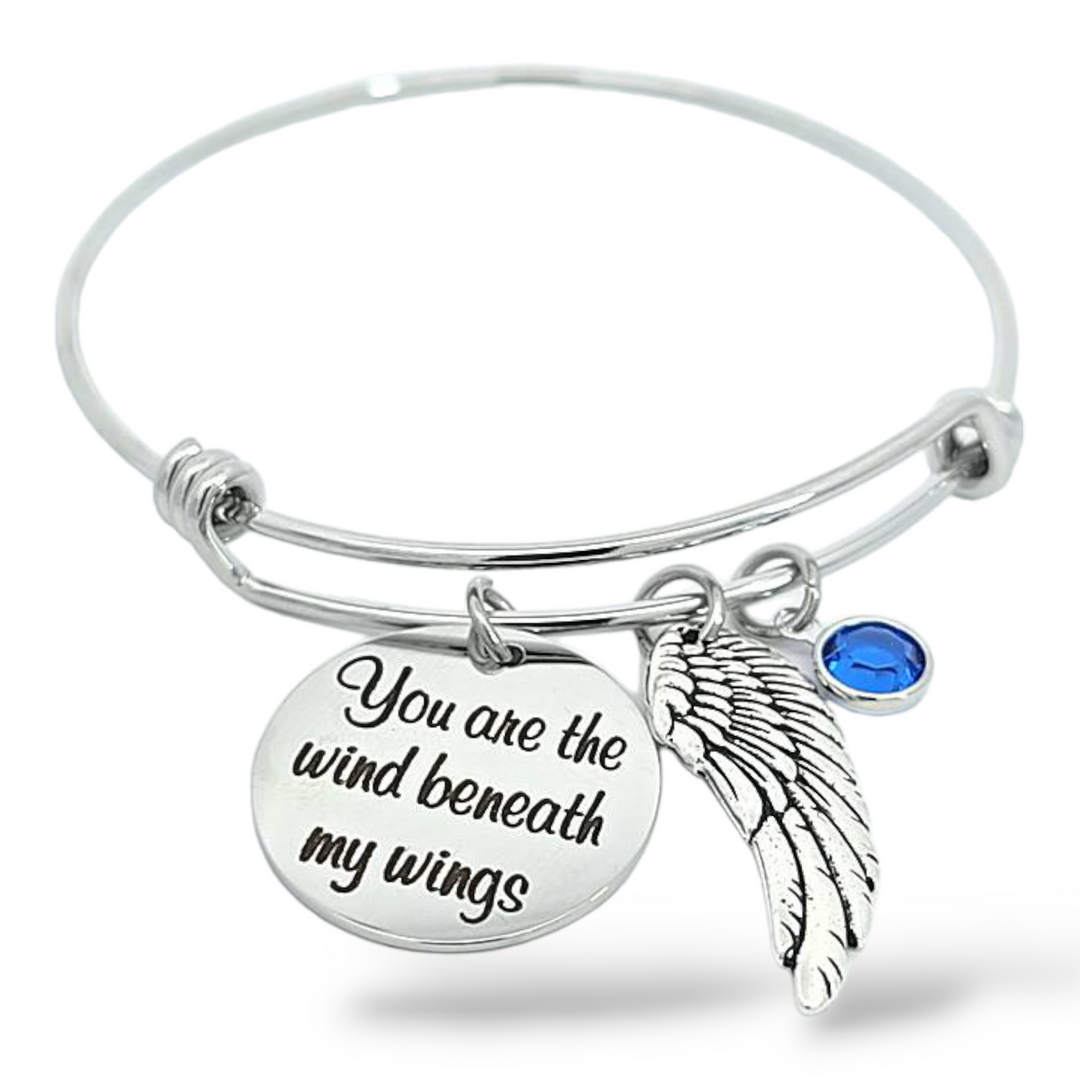 You are the wind beneath my wings Bangle Bracelet