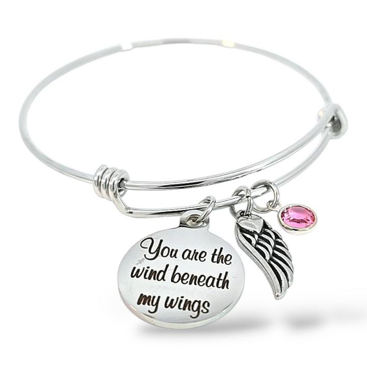 You are the wind beneath my wings Bangle Bracelet