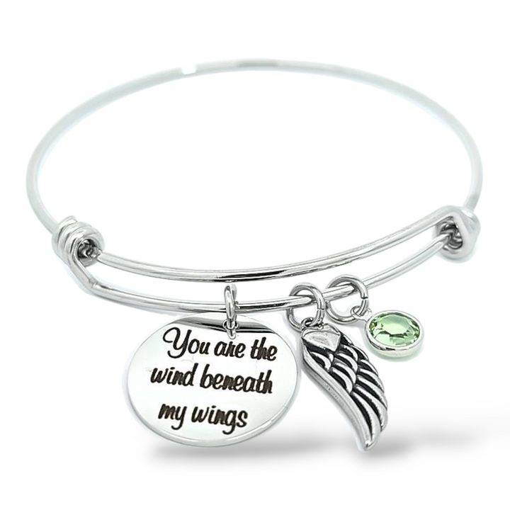 You are the wind beneath my wings Bangle Bracelet