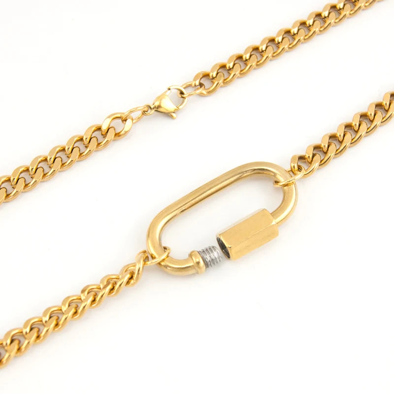Atlas Necklace (Chunky chain with carabiner)