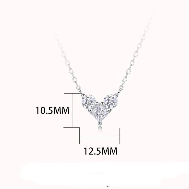 Whispering Heart Moissanite Necklace