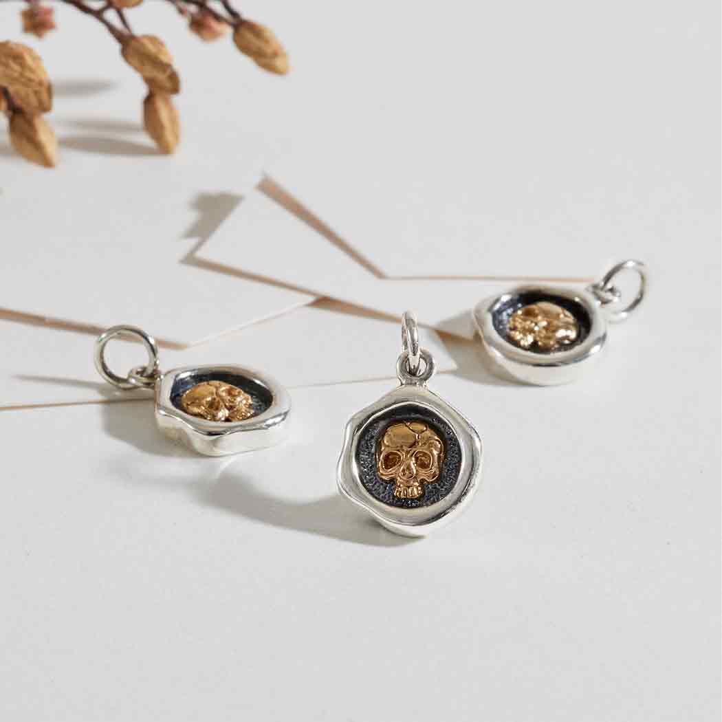 Grim Charm (Bronze Skull Wax Seal)