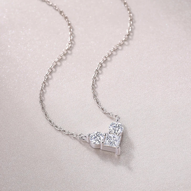 Whispering Heart Moissanite Necklace