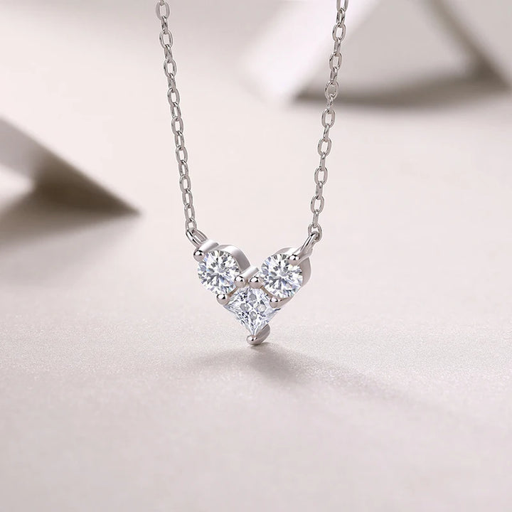 Whispering Heart Moissanite Necklace