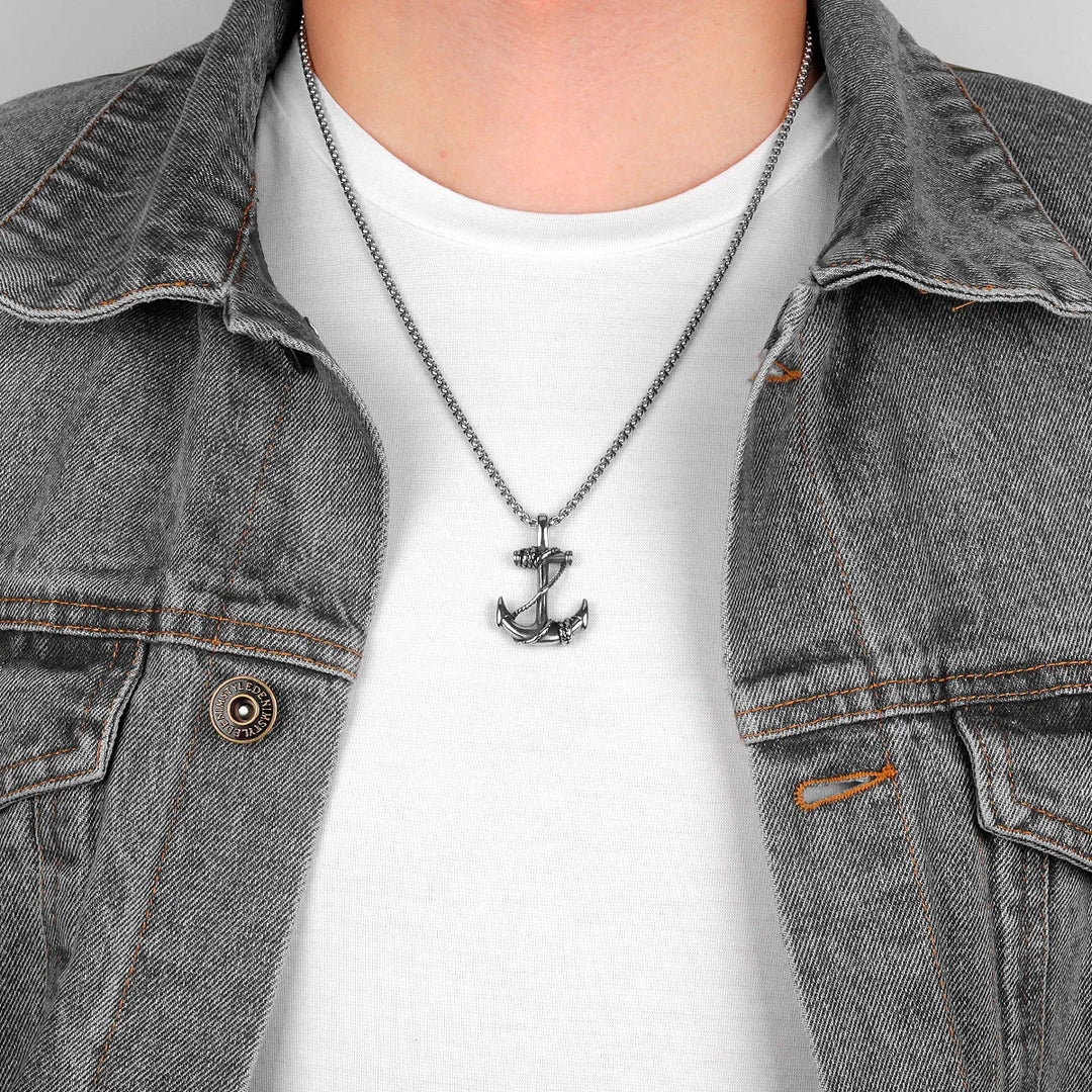 Mariner's Promise Necklace (Nautical Anchor Pendant)