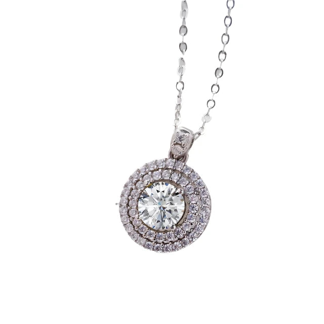 Solitaire Drop Necklace (Moissanite)