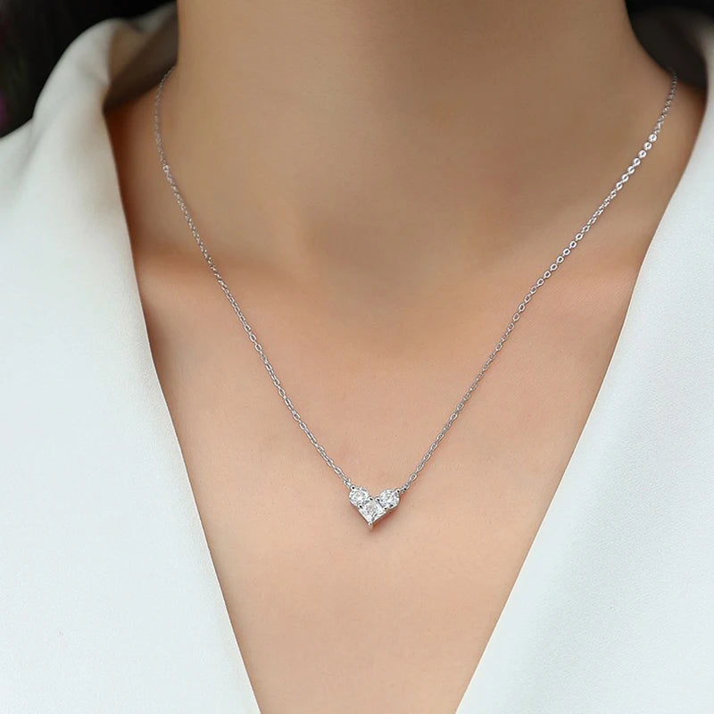 Whispering Heart Moissanite Necklace