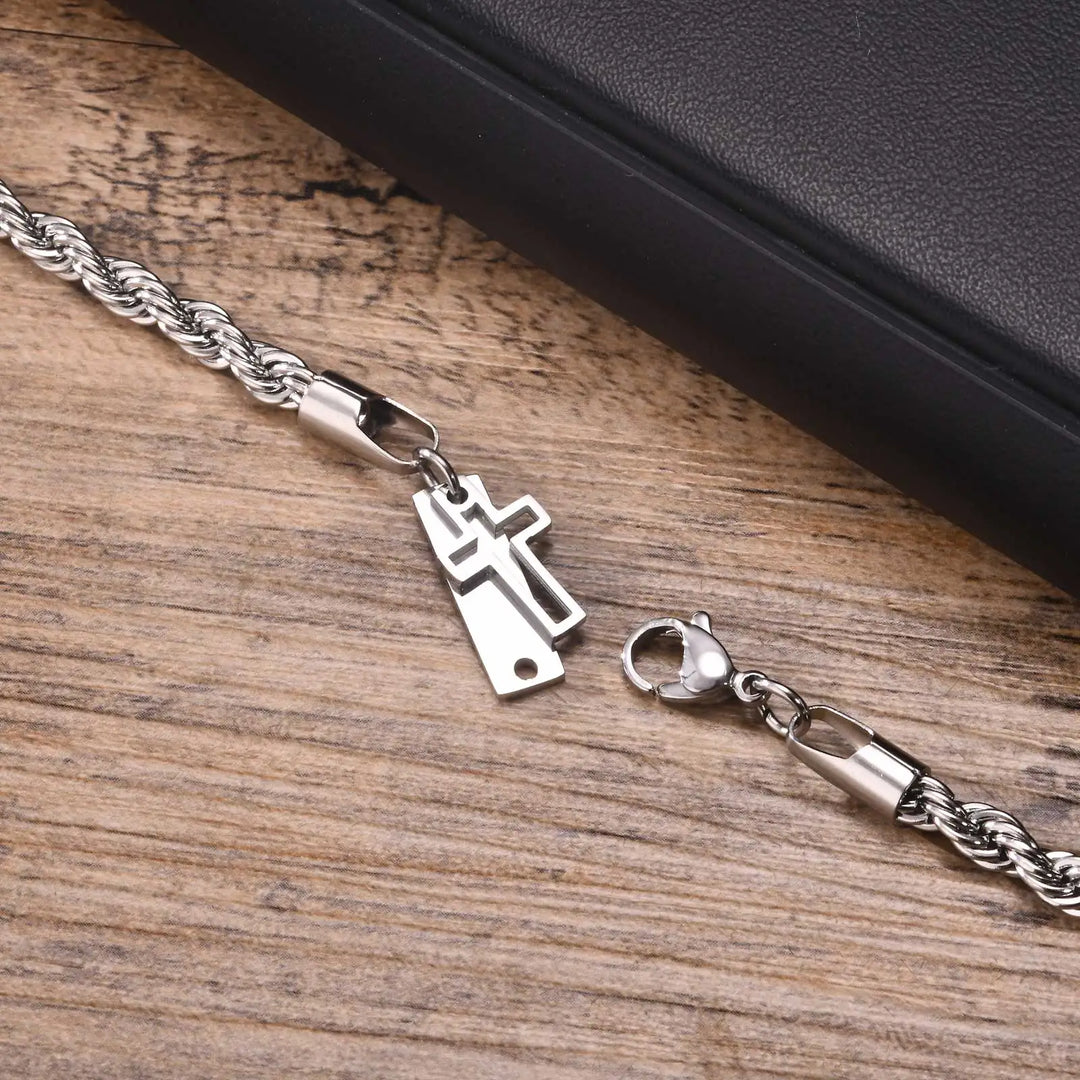 Radiant Faith Bracelet (Cross with Cuban Chain)