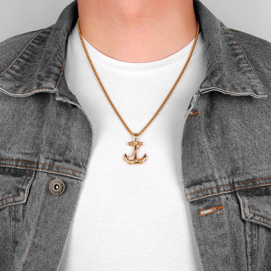 Mariner's Promise Necklace (Nautical Anchor Pendant)