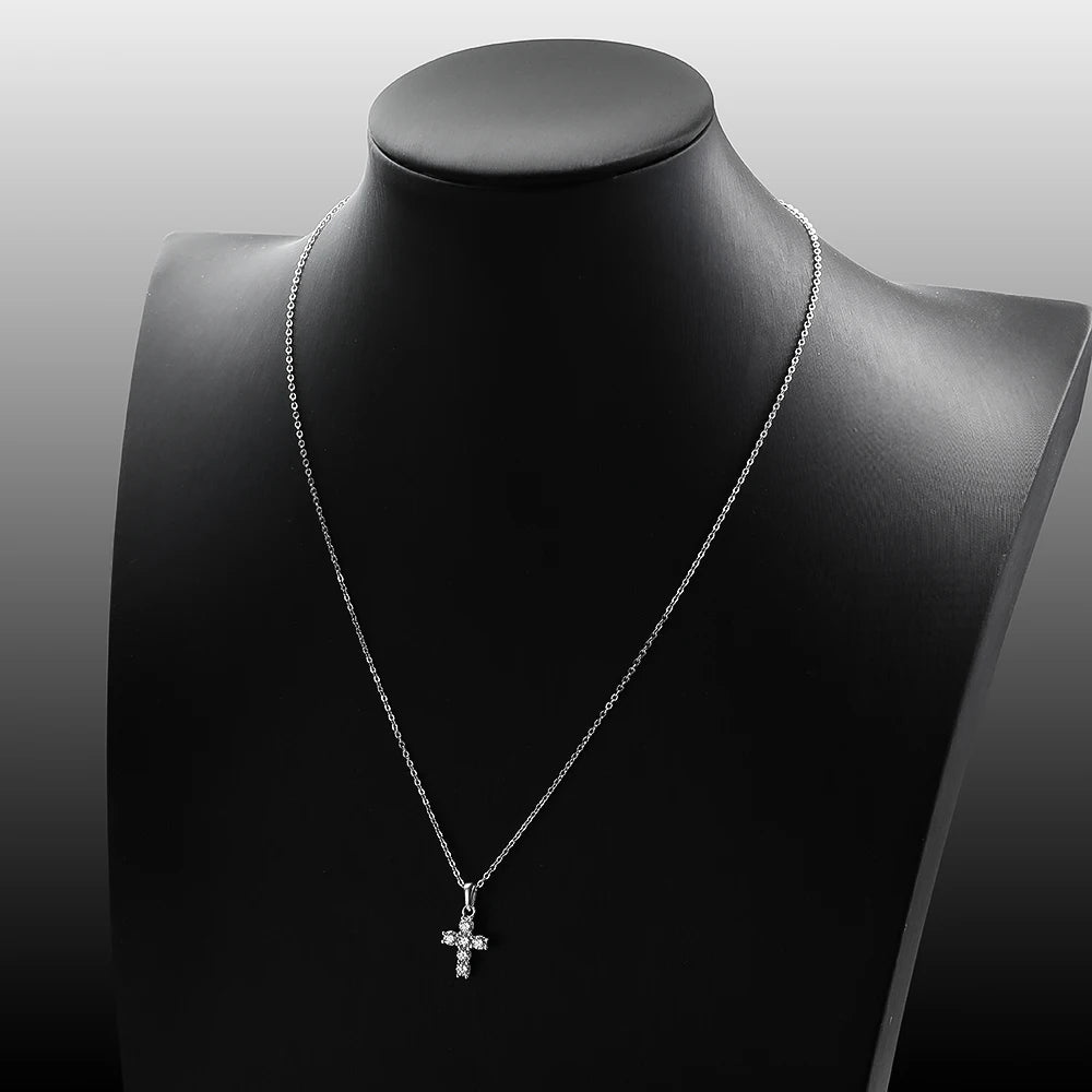 Eternal Light Cross Necklace (Moissanite)