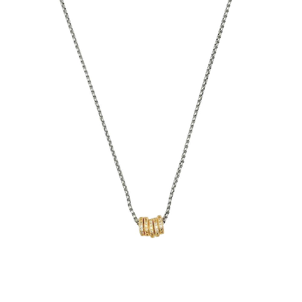 Stacked Rings Necklace