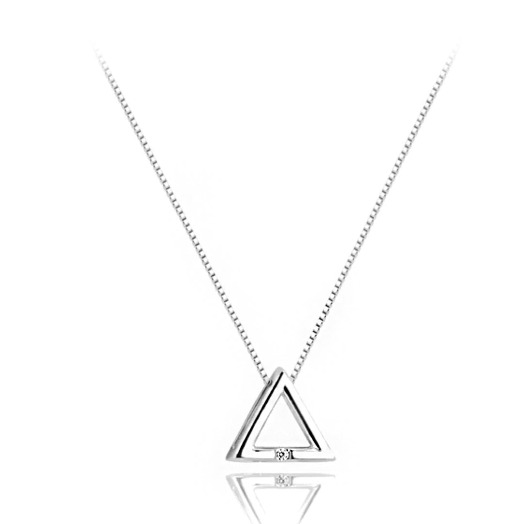 Harmony Triangle Necklace in Sterling Silver
