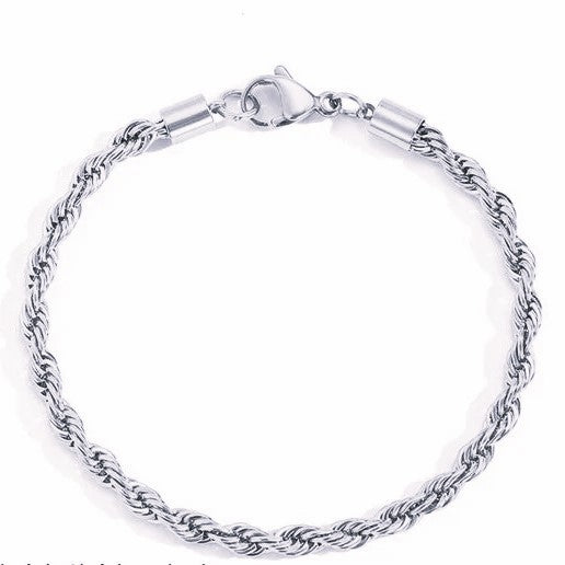 Bold Rope Bracelet (Twisted Rope Chain)