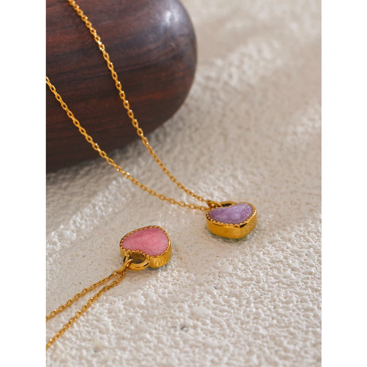 Pixie Necklace (Double-Sided Enamel Heart)