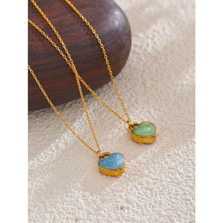Pixie Necklace (Double-Sided Enamel Heart)