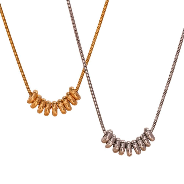 Isla Necklace (Stacked Rings Pendant)