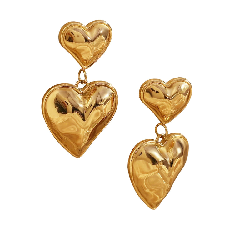 Amour Earrings (Heart double-drops)