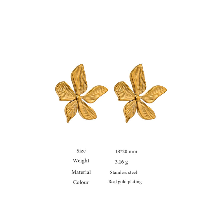 Golden Flower Earrings