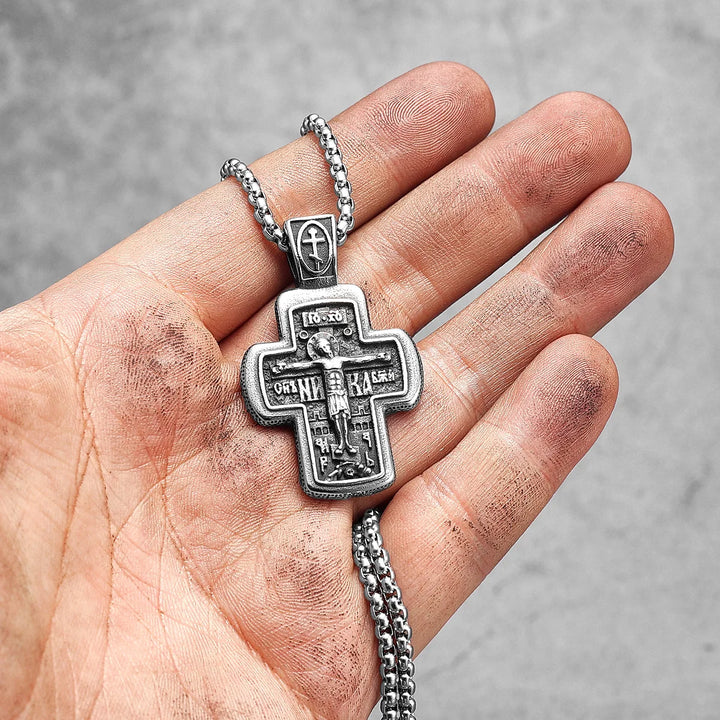 Gothic Cross Necklace (Vintage Jesus Pendant)