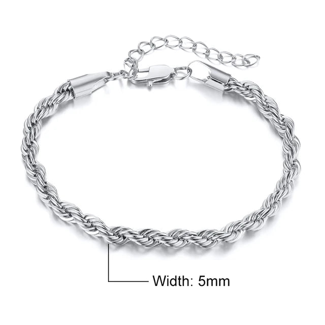 Twisted Rope Chain Bracelet