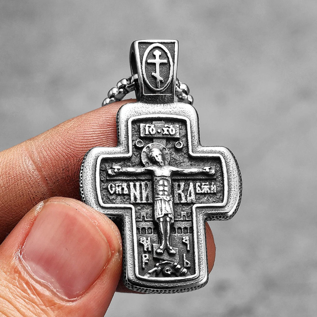 Gothic Cross Necklace (Vintage Jesus Pendant)