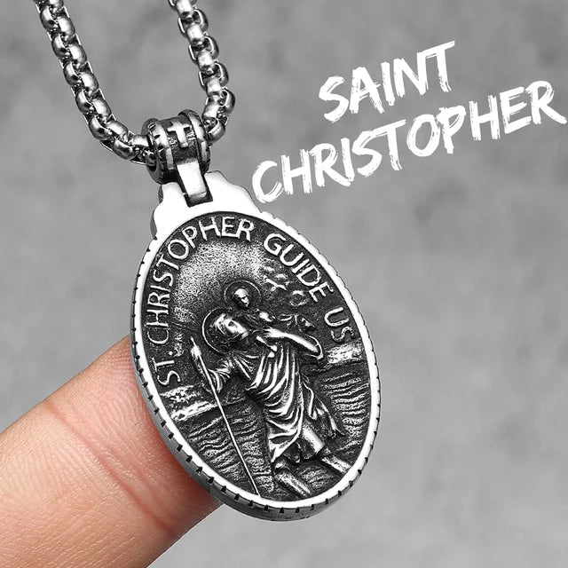 Sacred Guardian Necklace (Saint Christopher Pendant)