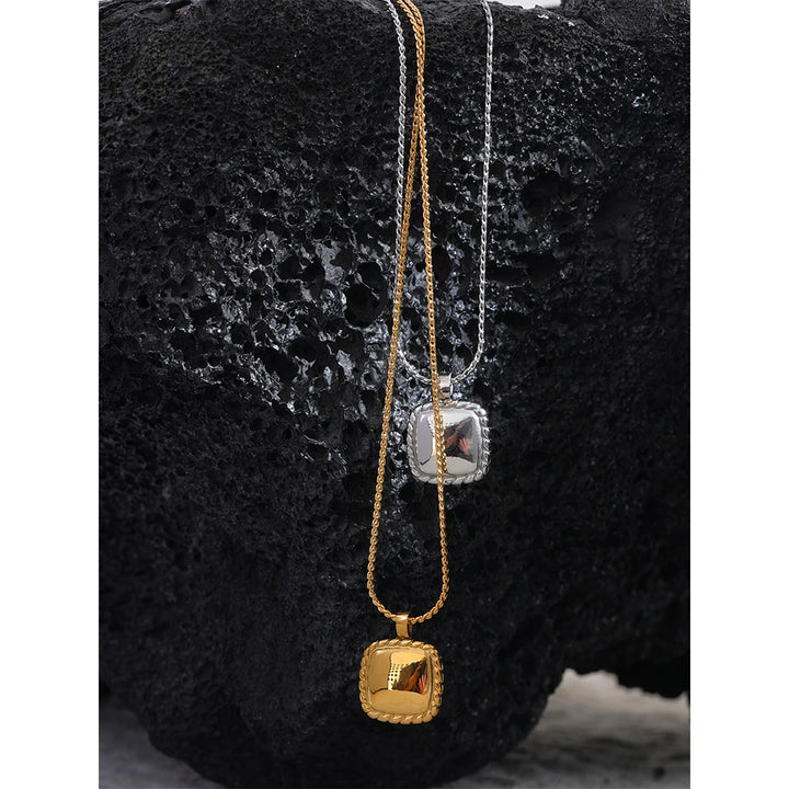 Serena Necklace (Square Pendant)