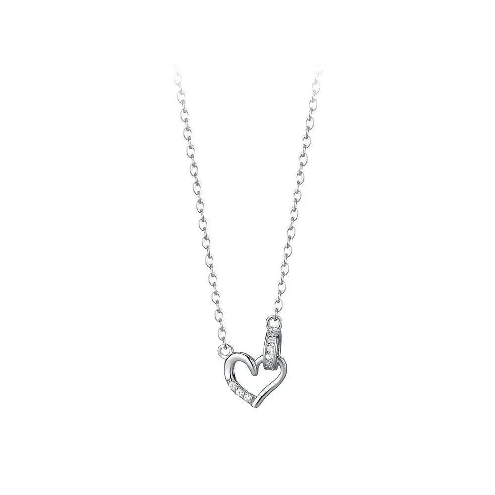 Lila Necklace (Sparkling Heart with CZ)