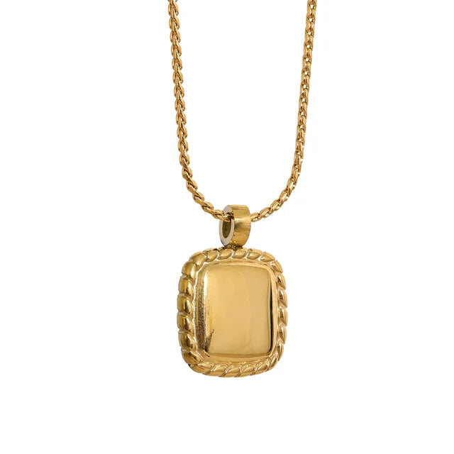 Serena Necklace (Square Pendant)