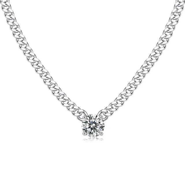 Moissanite Cuban Chain Necklace