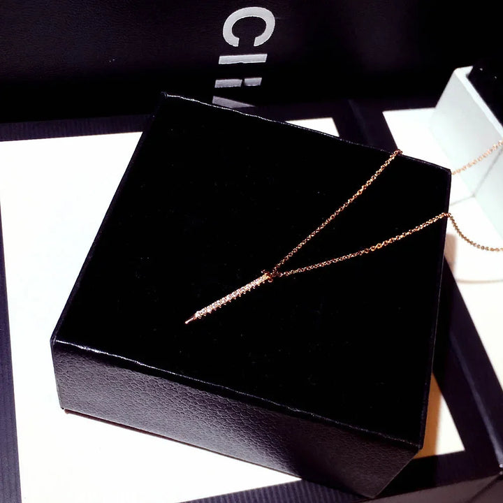 Punk Chic Necklace (Nail Pendant with CZ)