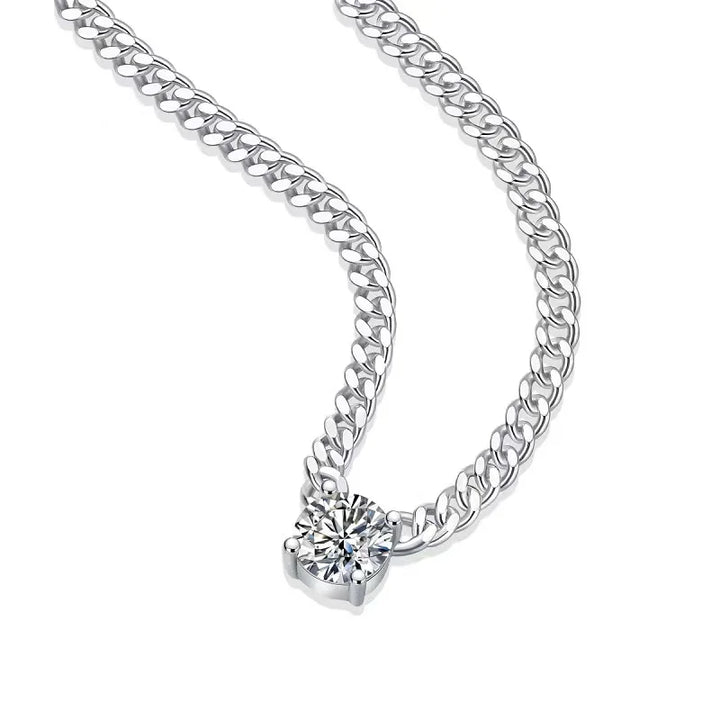 Moissanite Cuban Chain Necklace