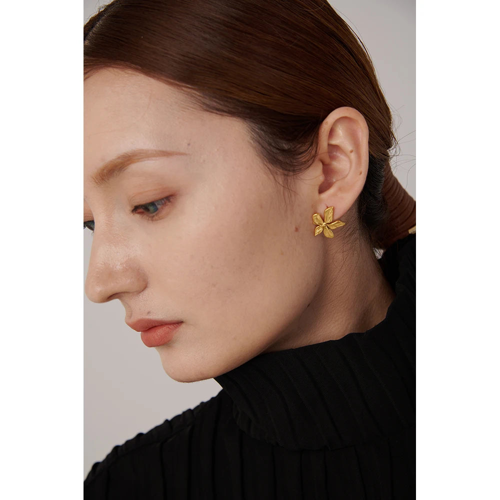 Golden Flower Earrings