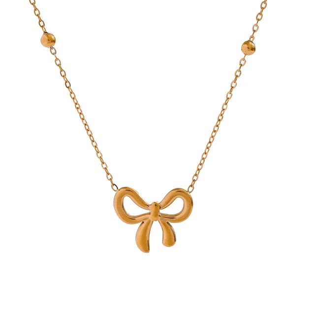 Riley Necklace (Golden Knot Pendant )