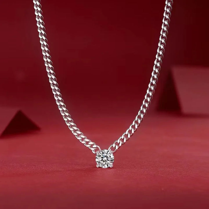 Moissanite Cuban Chain Necklace