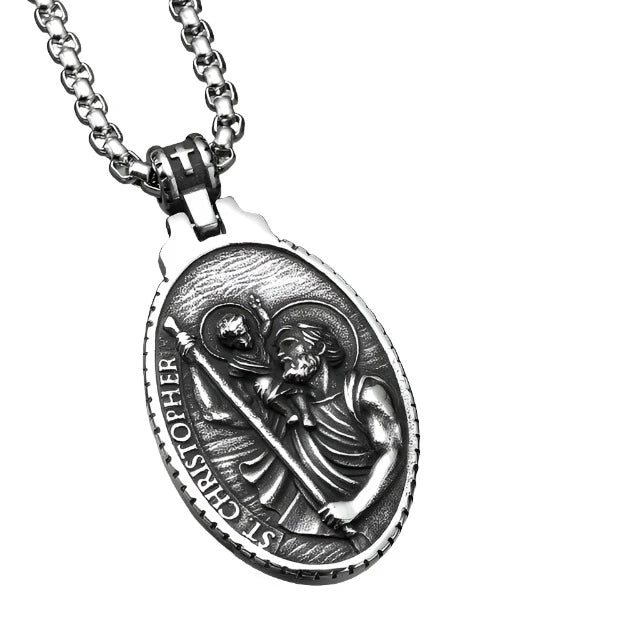 Heavenly Guardian Necklace (Saint Christopher Pendant)