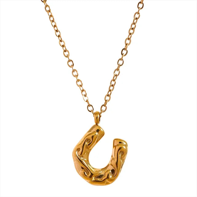 Geometric Horseshoe Necklace