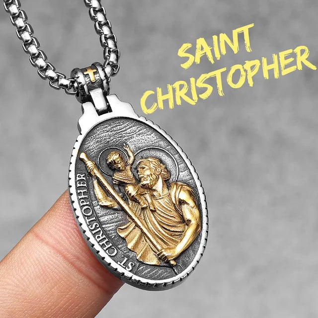 Heavenly Guardian Necklace (Saint Christopher Pendant)