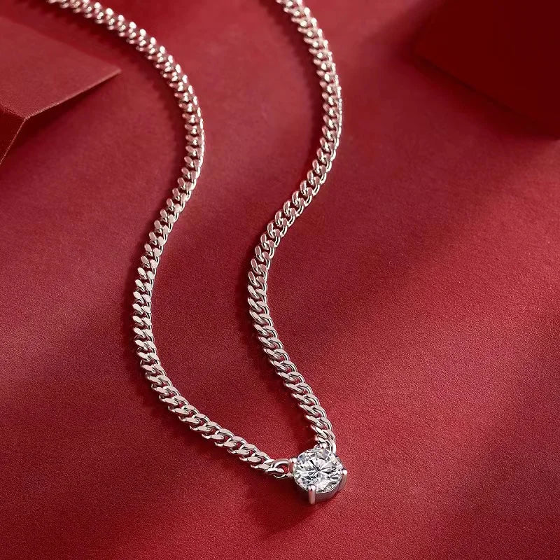 Moissanite Cuban Chain Necklace