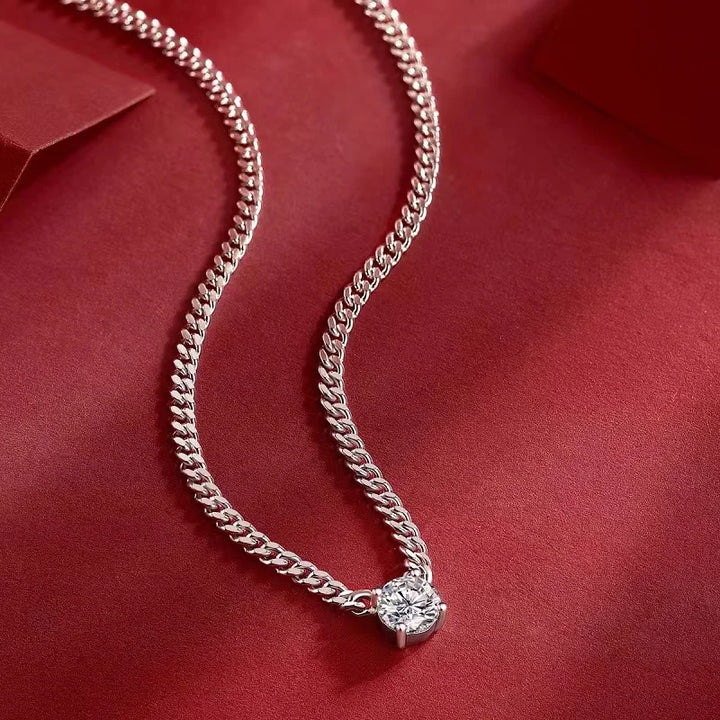 Moissanite Cuban Chain Necklace