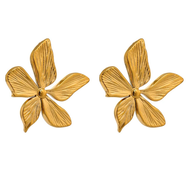 Golden Flower Earrings