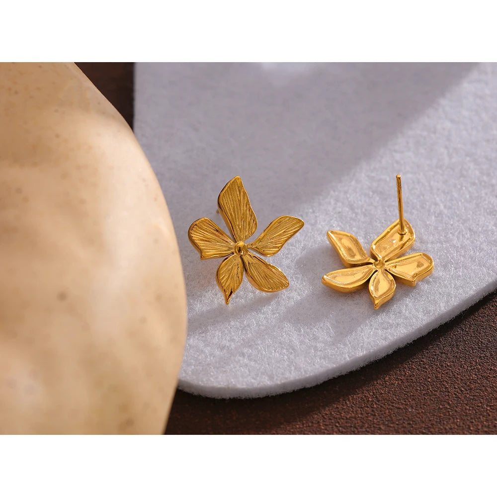 Golden Flower Earrings